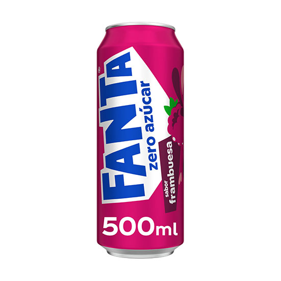 Refresco frambuesa s/azucar lata Fanta 500ml