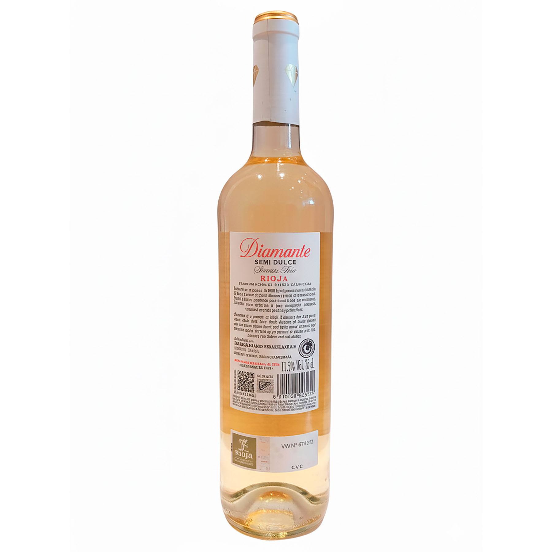 VINO BLANCO RIOJA SEMIDULCE DIAMANTE 750ML