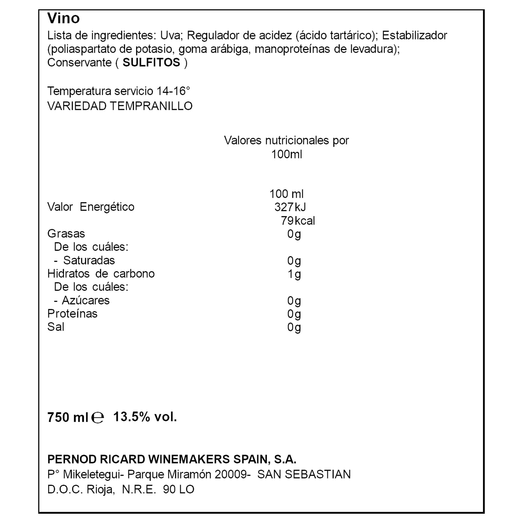 VINO TINTO RIOJA CVC CAMPOVIEJO 750ML