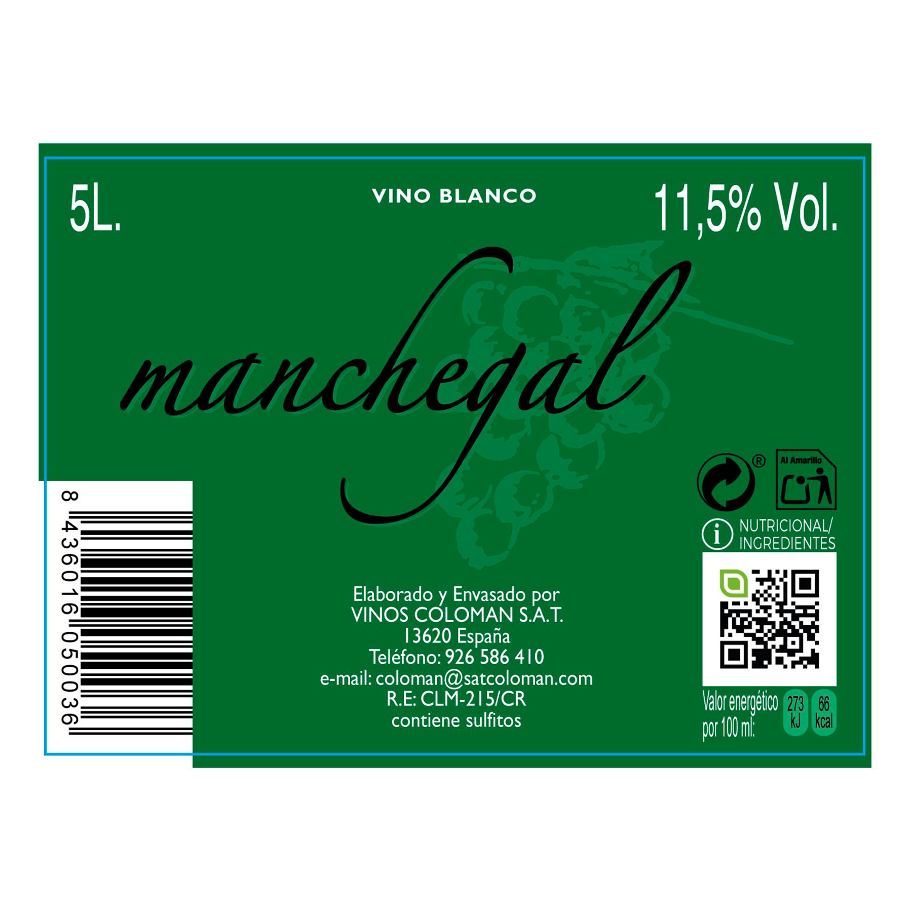 VINO BLANCO MESA MANCHEGAL 5L