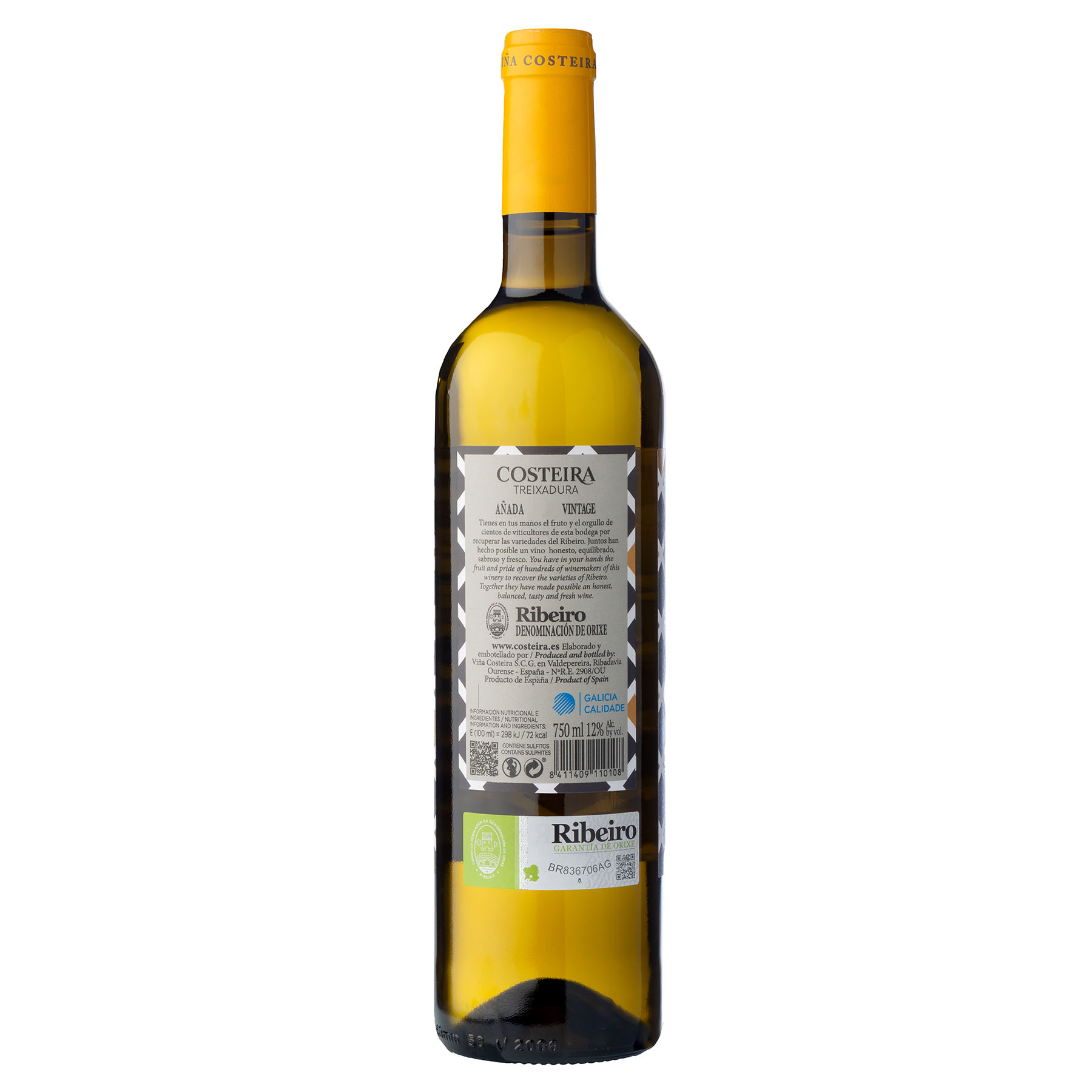 VINO BLANCO RIBEIRO VIÑA COSTEIRA 75CL