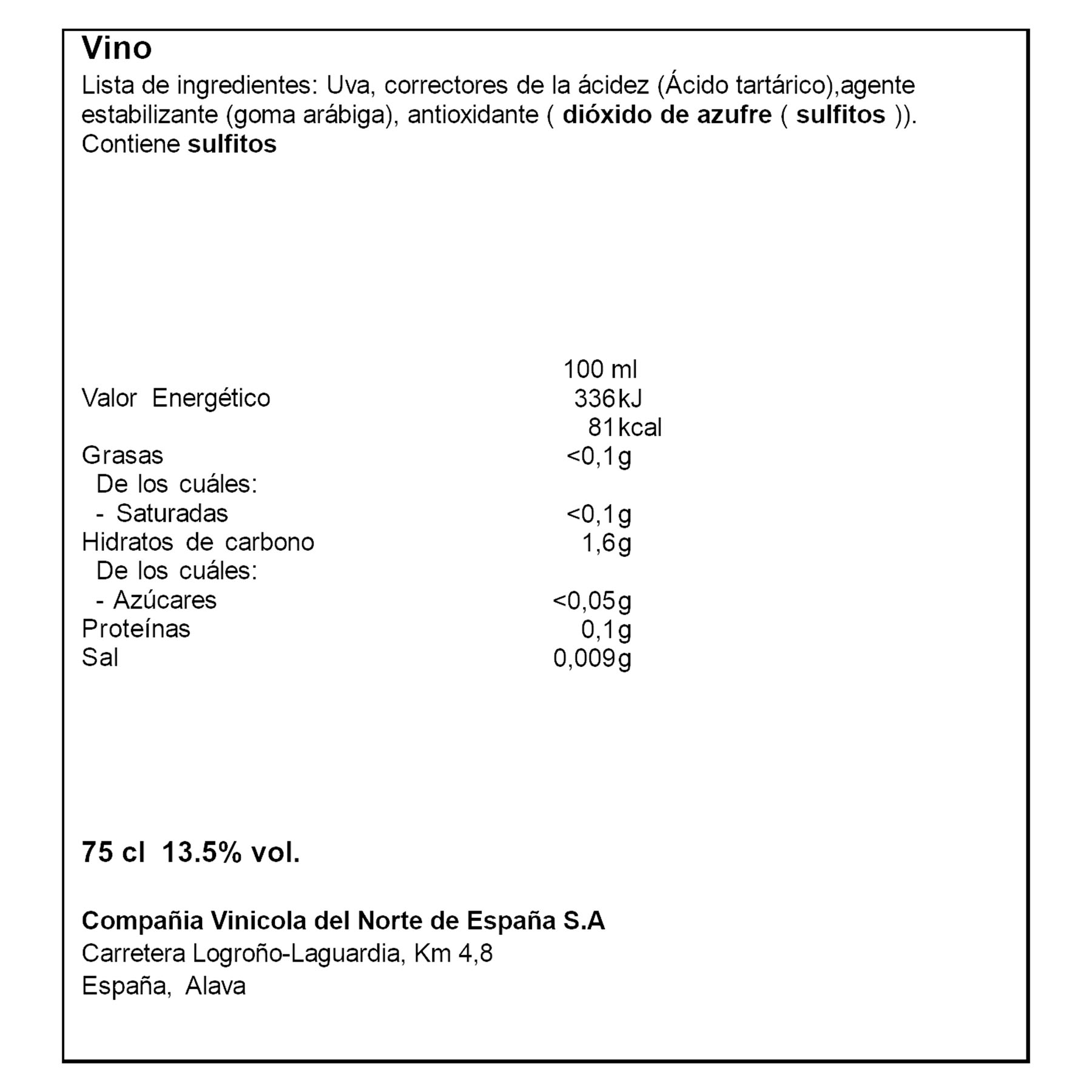 VINO BLANCO VERDEJO CUNE 750ML