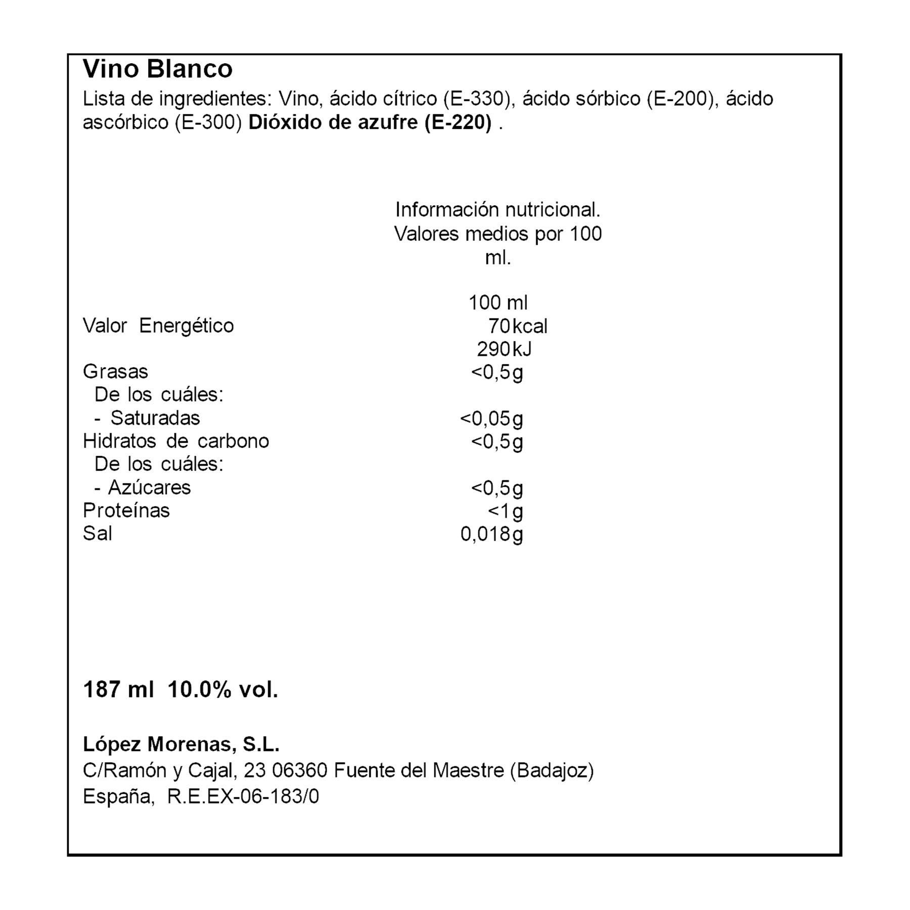 VINO BLANCO MESA BRICK GRAN DUQUE P3 187ML/U