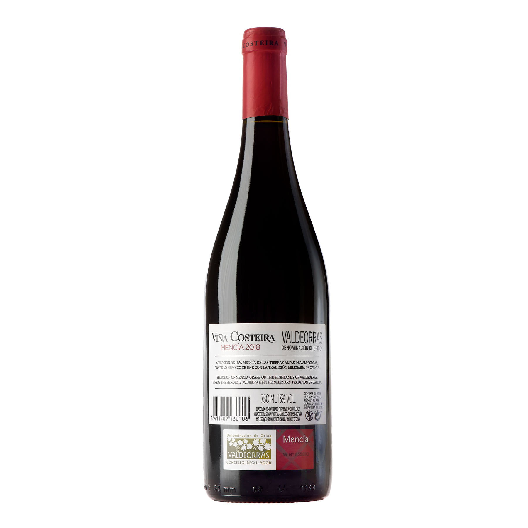 VINO TINTO MENCÍA D.O VALDEORRAS VIÑA COSTEIRA 75CL
