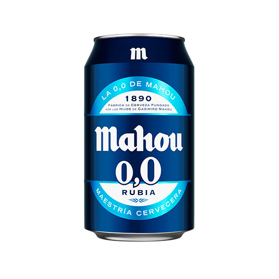 Cerveza rubia 0.0 lata Mahou 330ml