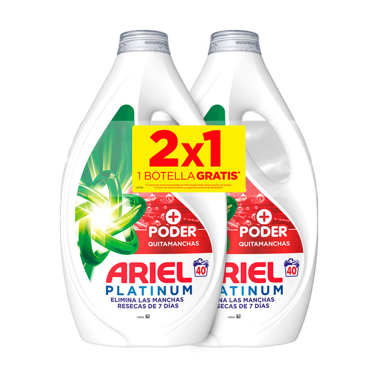DETERGENTE LÍQUIDO EXTRA PODER ARIEL 40+40D