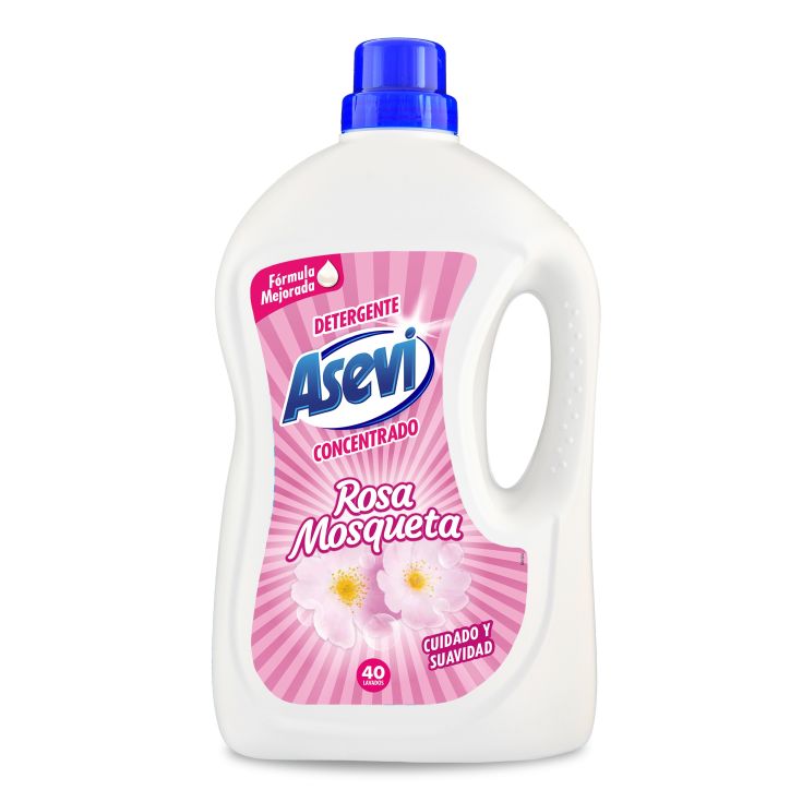 DETERGENTE LÍQUIDO ROSA MOSQUETA ASEVI 40D