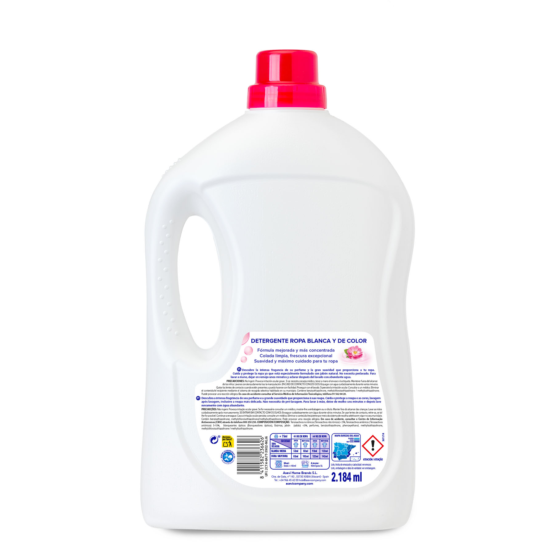 DETERGENTE LÍQUIDO ROSA MOSQUETA ASEVI 42D