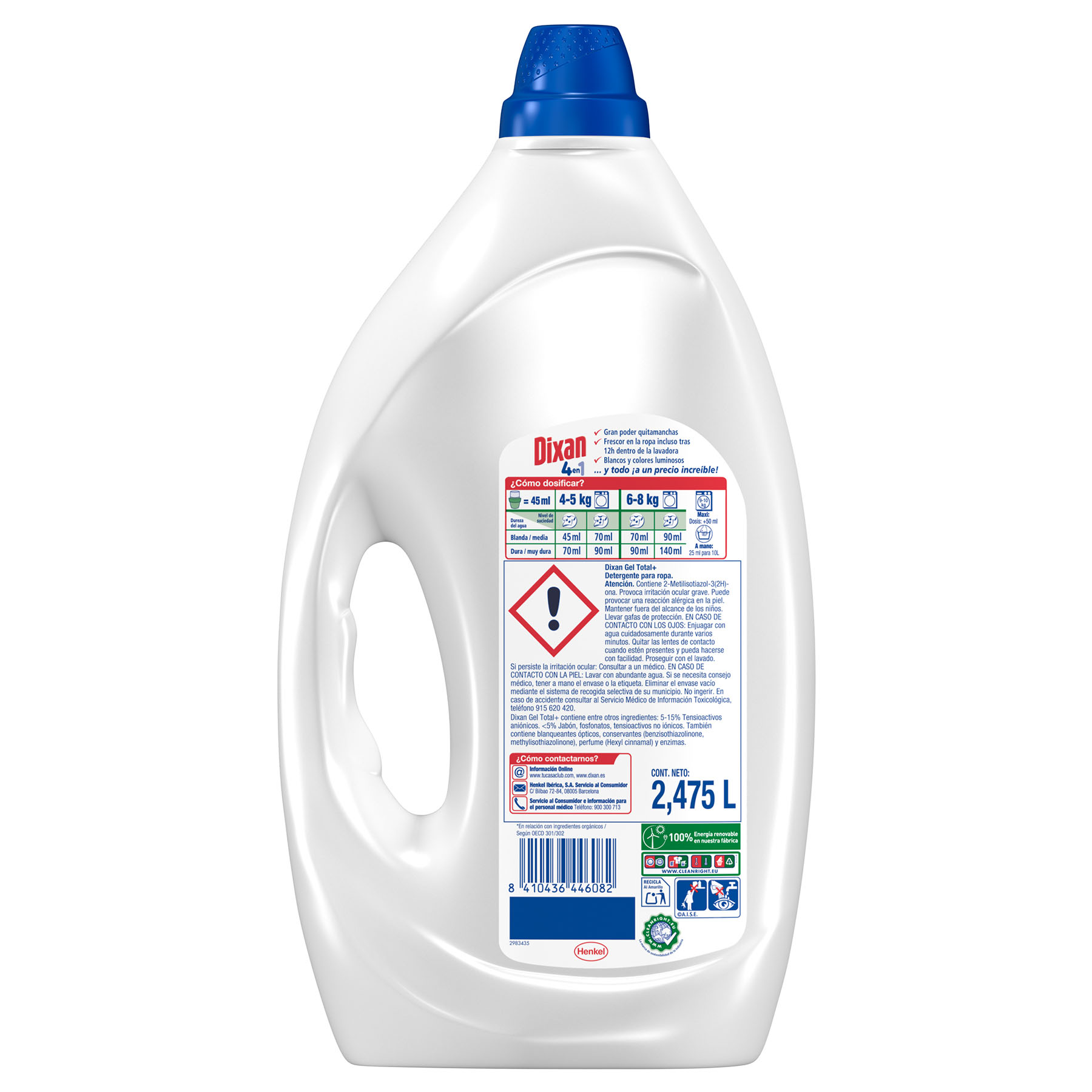 DETERGENTE LÍQUIDO DE GEL DIXAN 55D