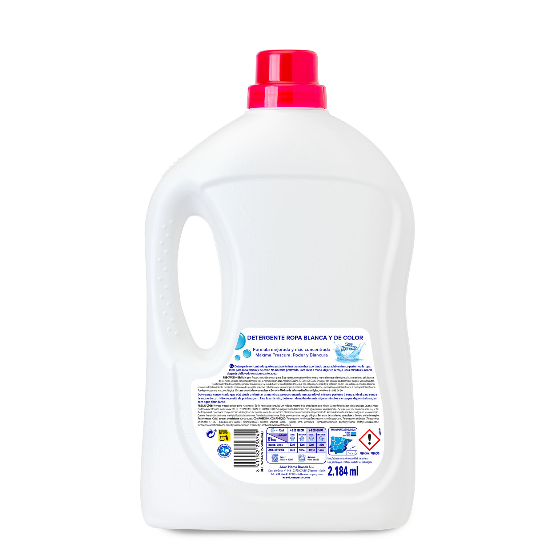 DETERGENTE LÍQUIDO FRESCOR PURO ASEVI 42 D