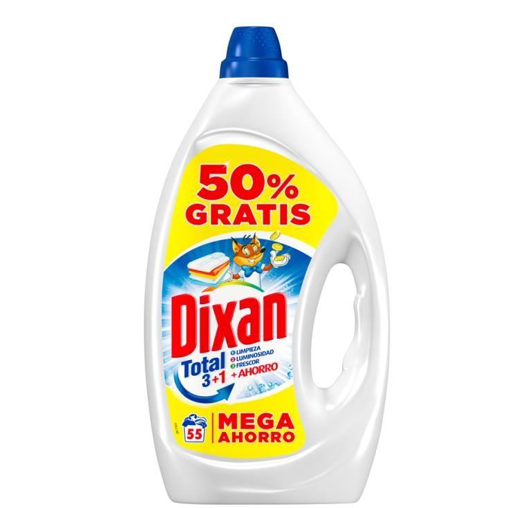 DETERGENTE GEL 50%GRATIS DIXAN 55 CACITOS
