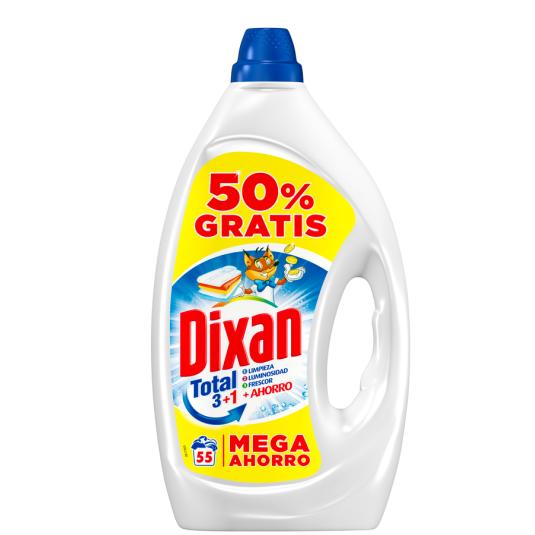DETERGENTE GEL 50%GRATIS DIXAN 55 CACITOS
