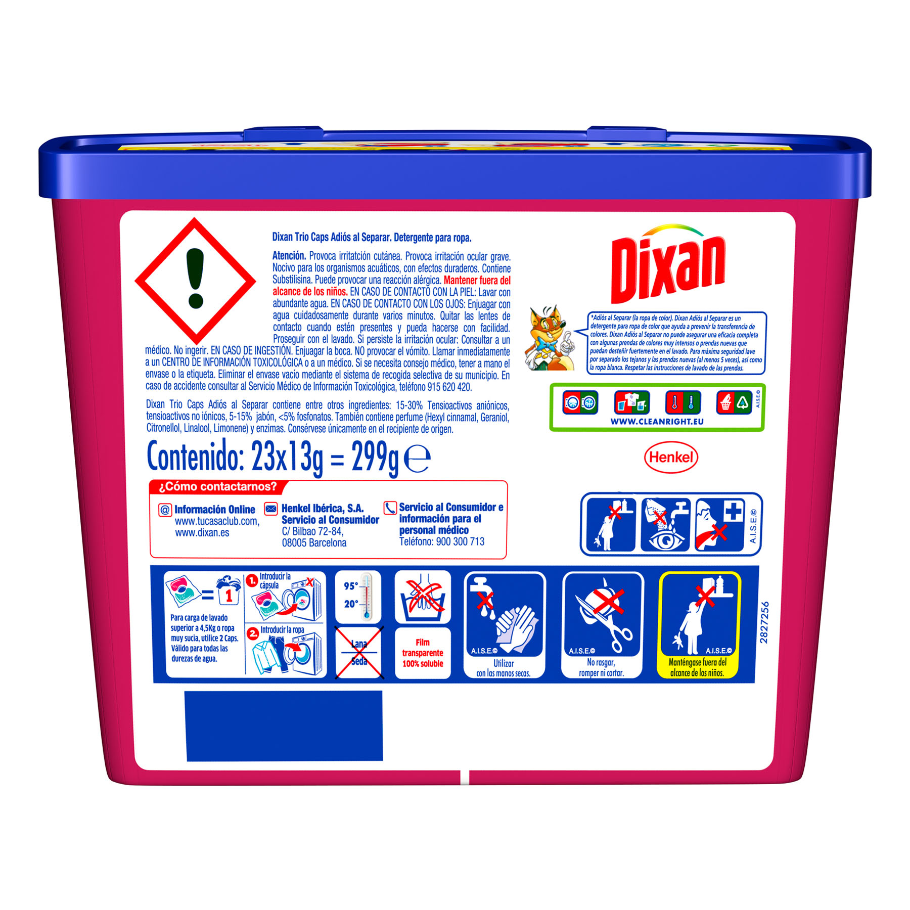DETERGENTE CÁPSU TRIOCAPS DIXAN 23D