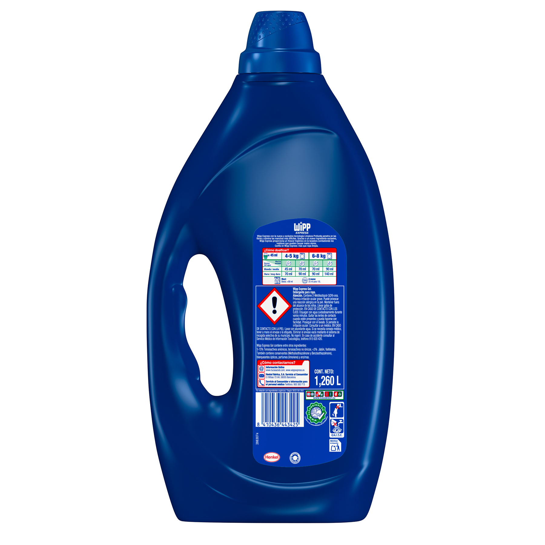 DETERGENTE LÍQUIDO GEL AZUL WIPP EXPRESS 28D