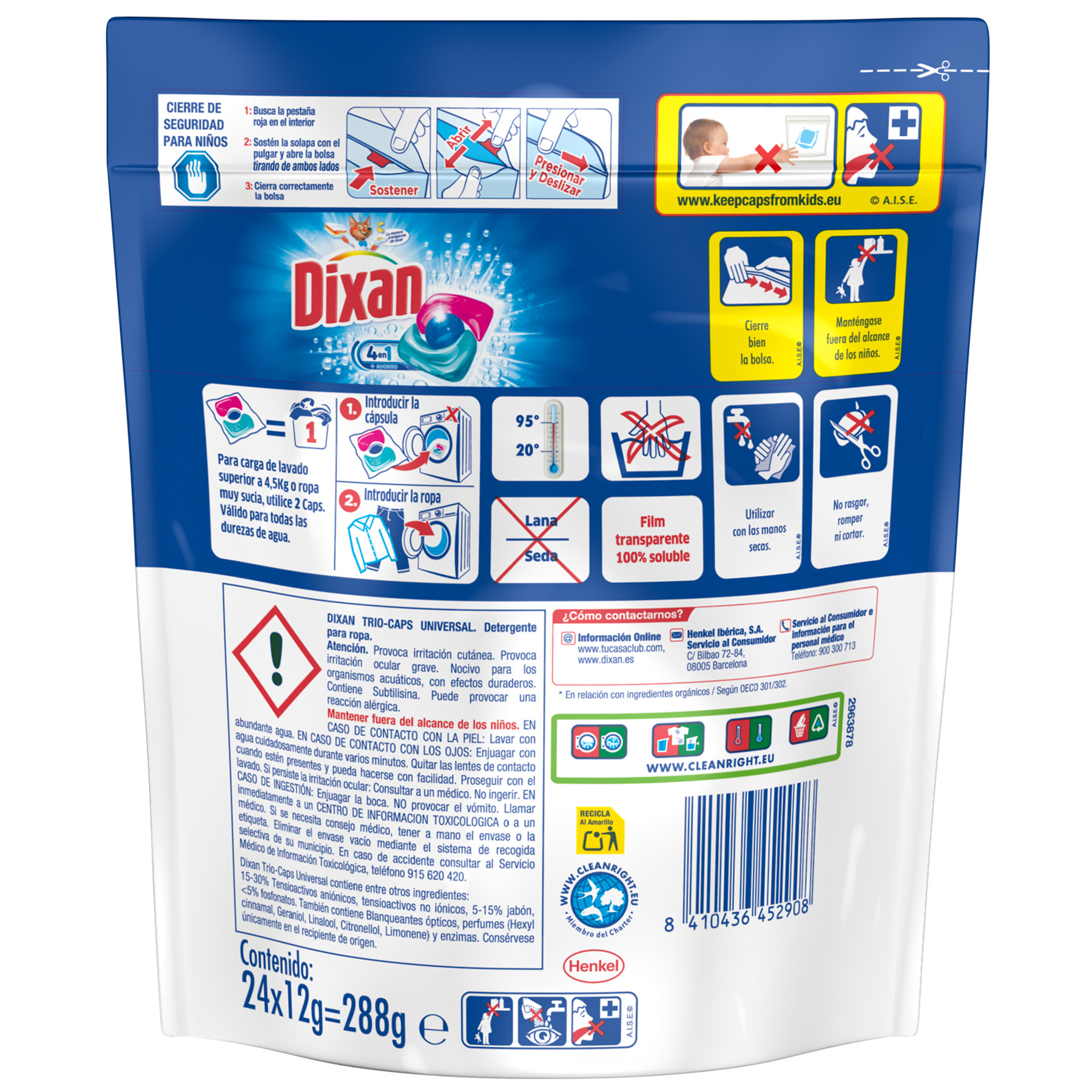 DETERGENTE TRIOCAPS DIXAN 24D