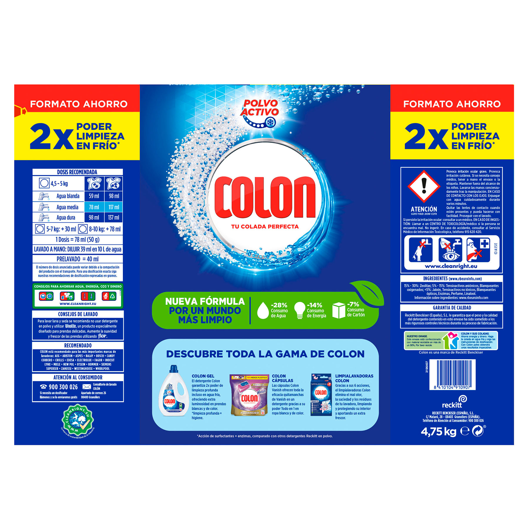 DETERGENTE POLVO  COLON 50+45D