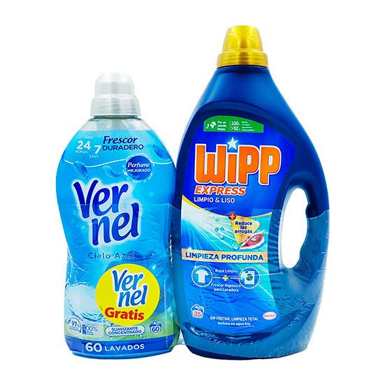 DETERGENTE LÍQUIDO GEL LIMPIO Y LISO WIPP EXPRESS 35D+60D