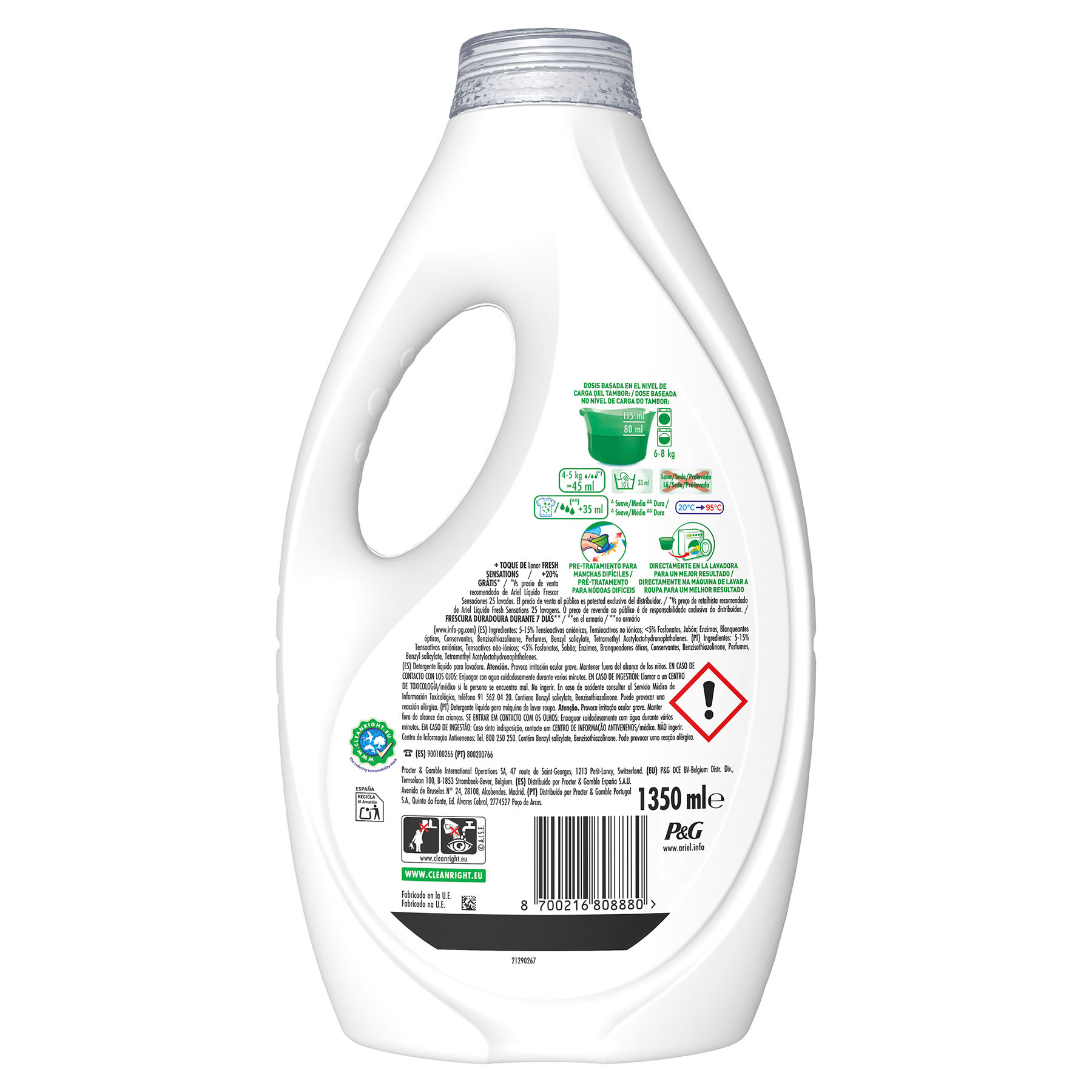 DETERGENTE LIQUIDO FRESH SENSATIONS ARIEL 25D