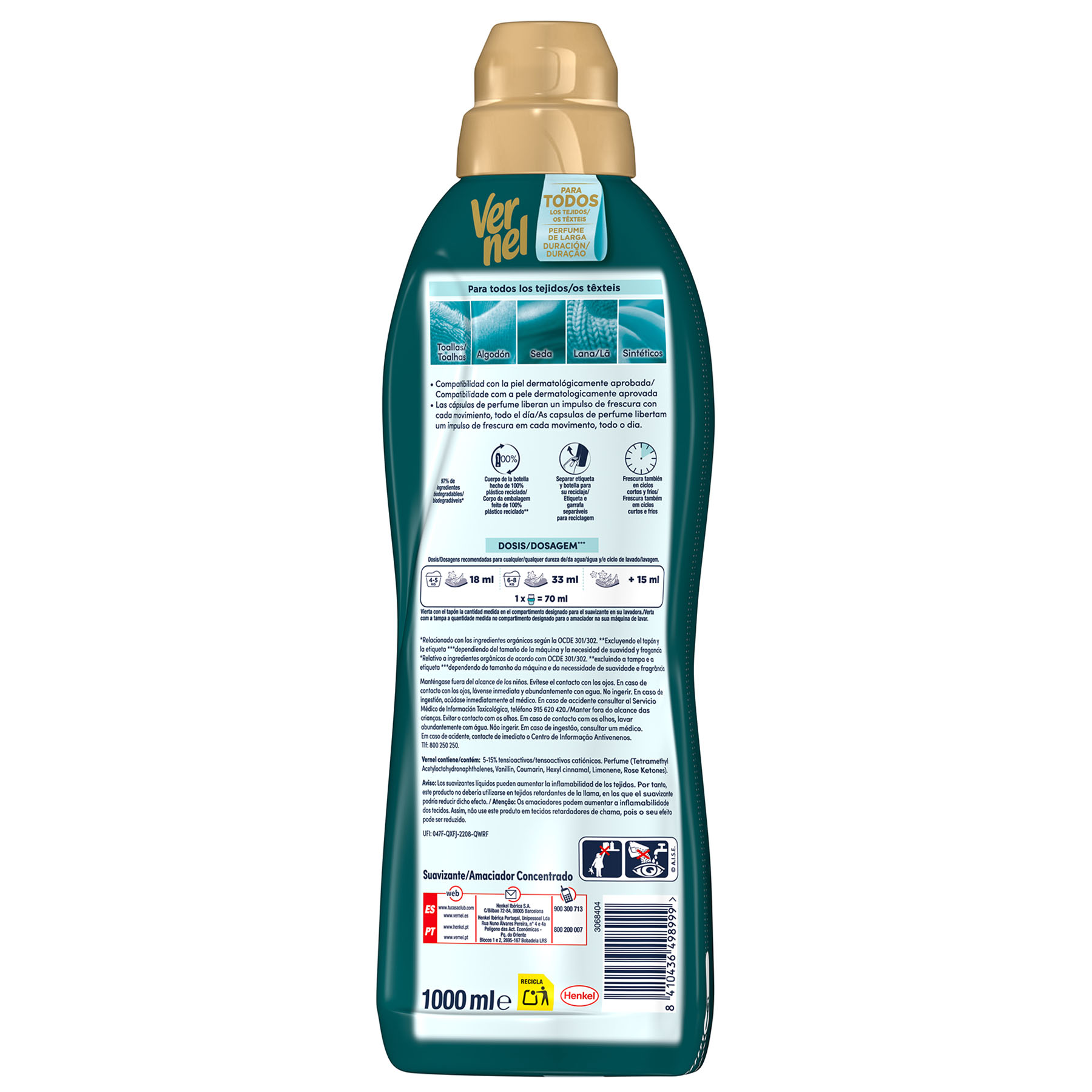 SUAVIZANTE MALDIVAS VERNEL 55D