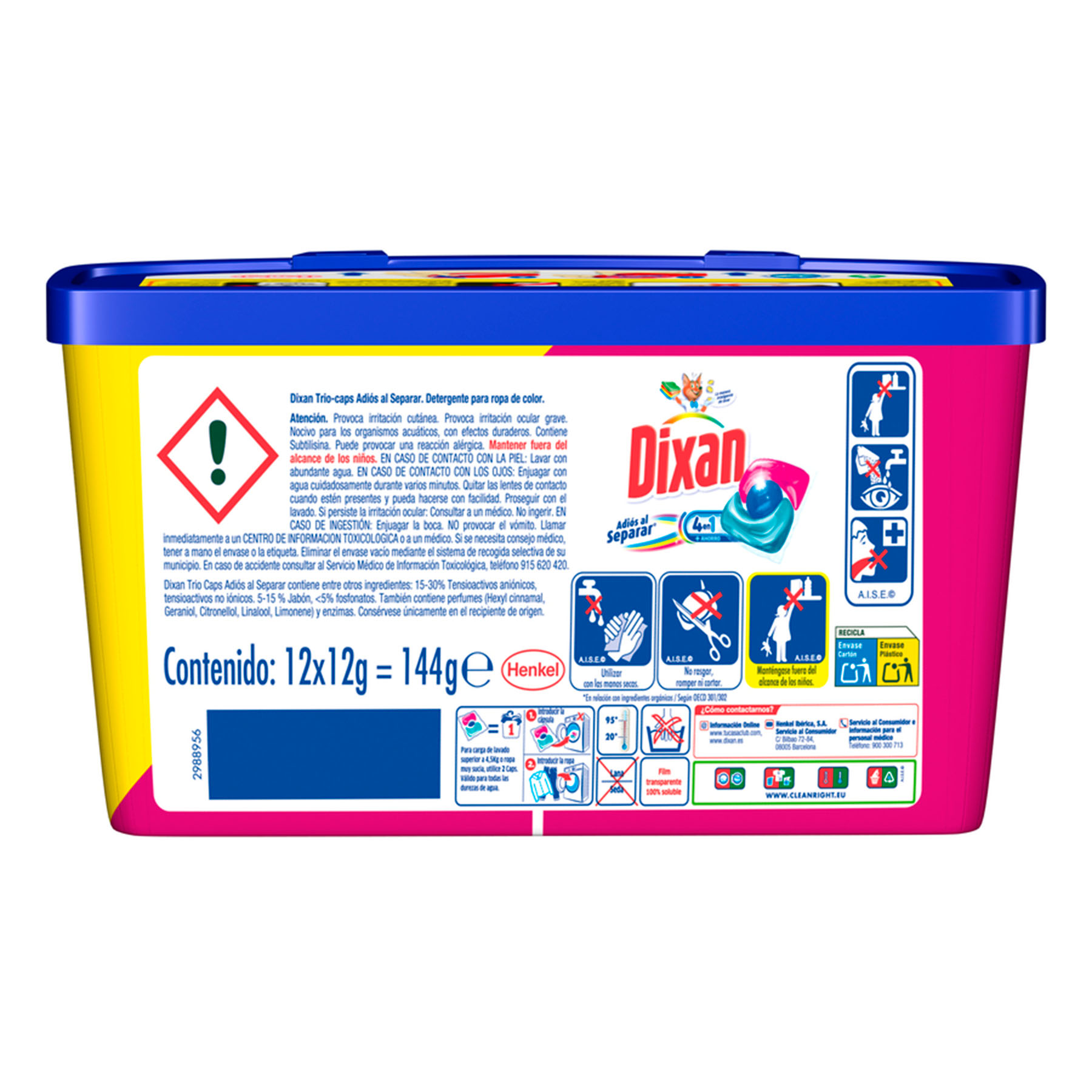 DETERGENTE CÁPSULAS TRIOCAPS AAS DIXAN 12D