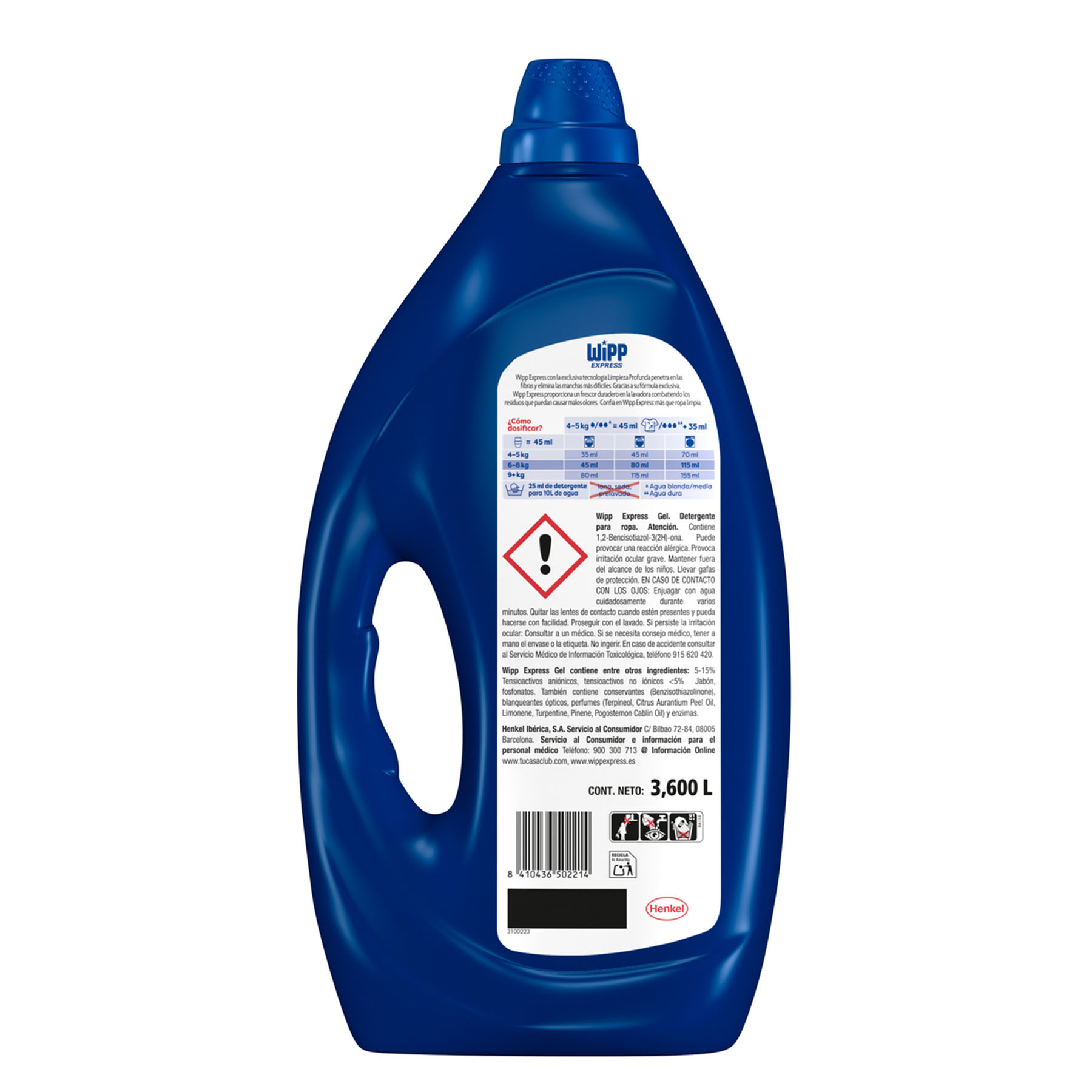 DETERGENTE GEL AZUL WIPP 40+40D