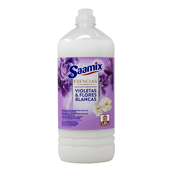 Suavizante concentrado violetas y flores blancas Saamix 80d