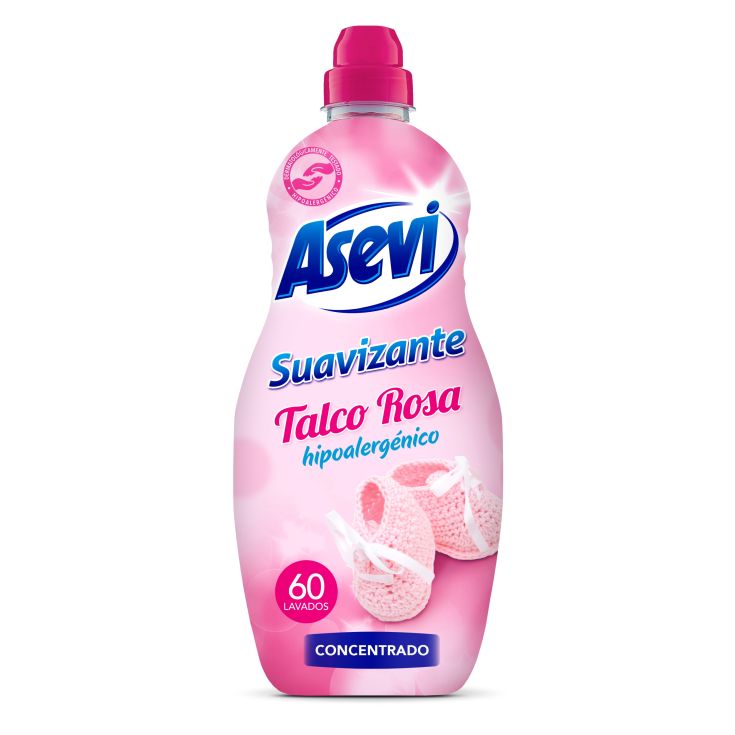 SUAVIZANTE CONCENTRADO TALCO ROSA ASEVI 60D