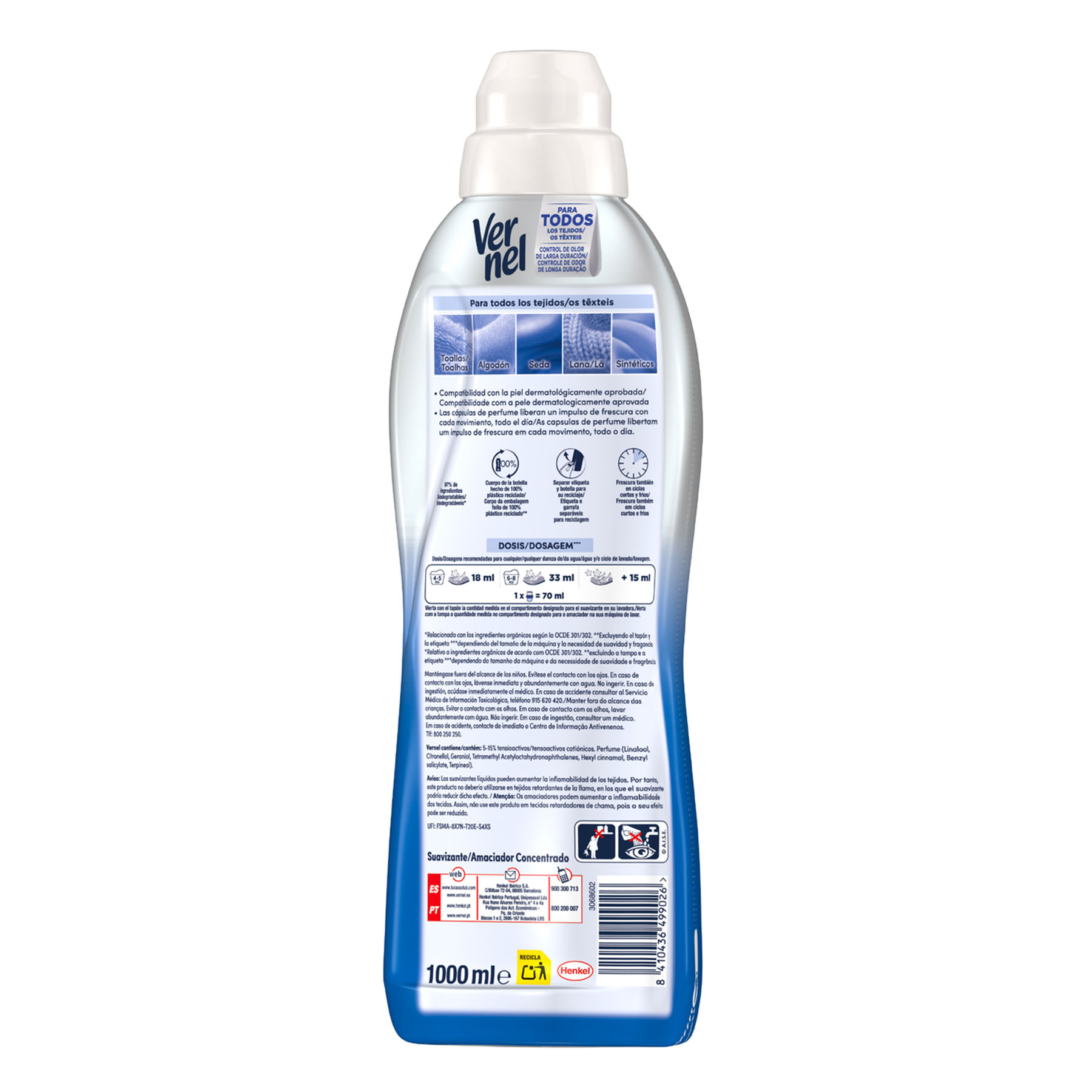 SUAVIZANTE FRESH CONTROL VERNEL 55D