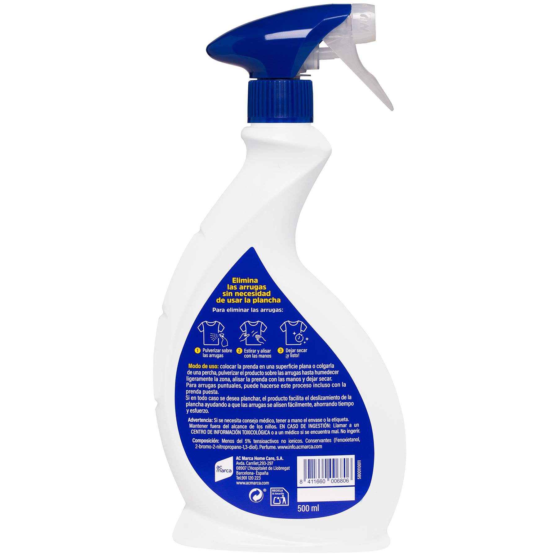 PLANCHA ELIMINADOR ARRUGAS NORIT 500ML