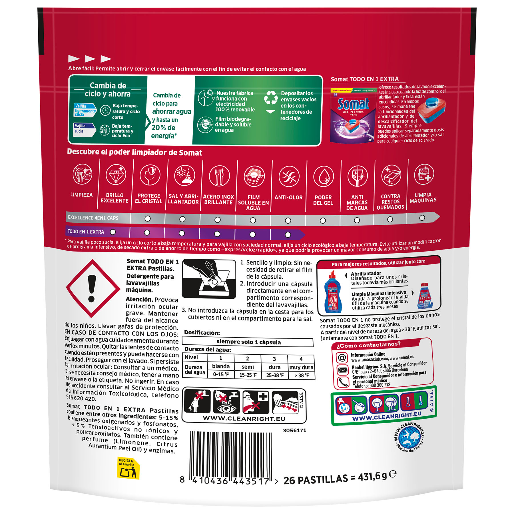 LAVAVAJILLA MÁQUIN PASTILLA TODO EN 1 SOMAT 26D