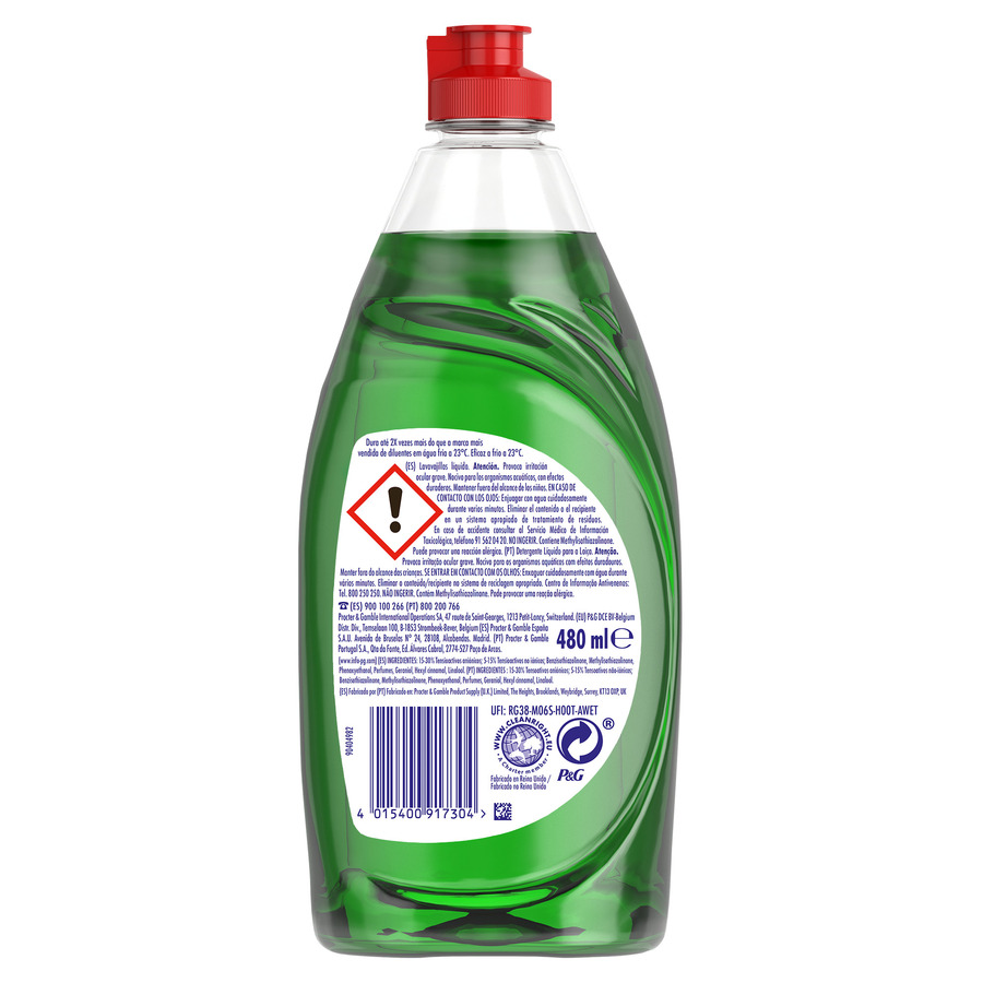 LAVAVAJILLA CONCENTRADO ORIGINAL FAIRY 480ML