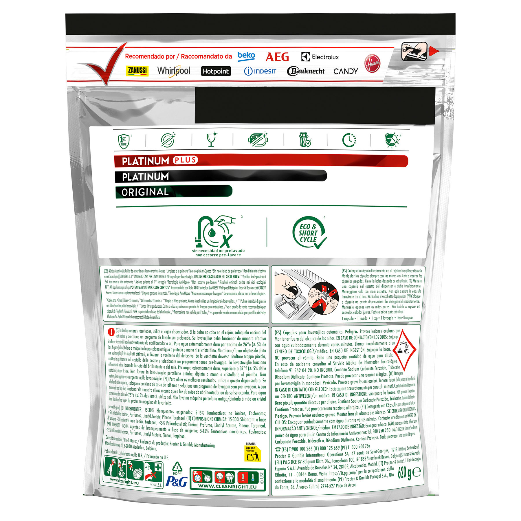 LAVAJILLAS CÁPSULA PLATINUM PLUS FAIRY40D