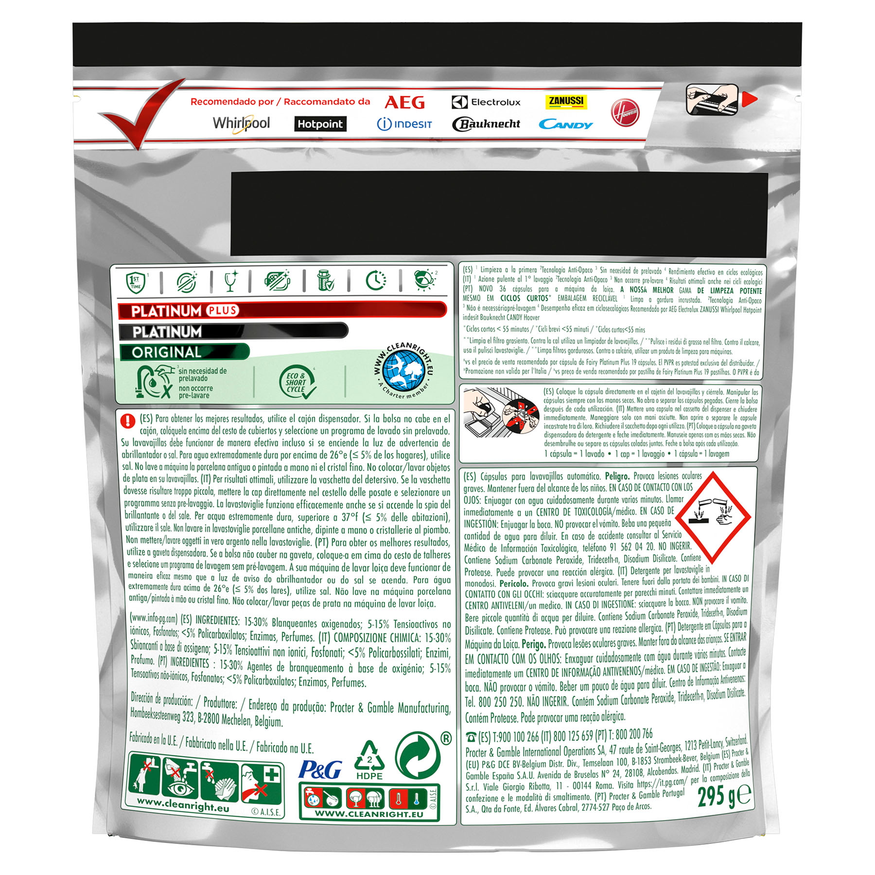 LAVAVAJILLA MÁQUINA PLATINUM PLUS FAIRY 19D