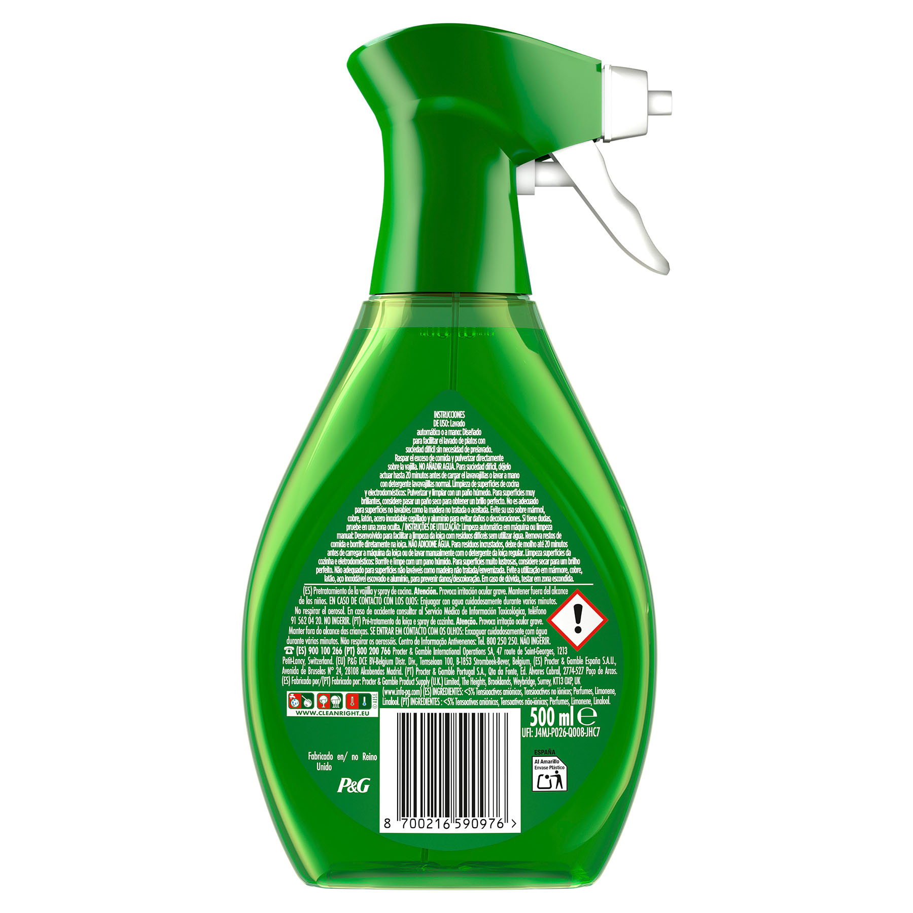 LAVAVAJILLAS SPRAY LIMON FAIRY 500ML