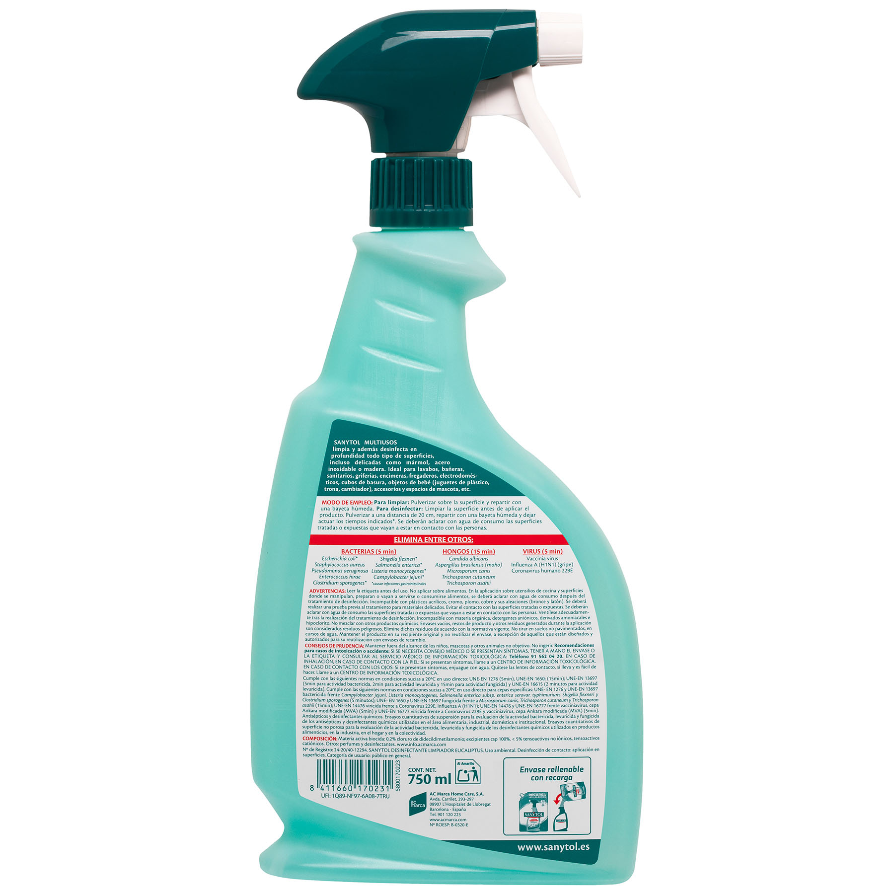 LIMPIADOR MULTIUSOS SANYTOL 750ML