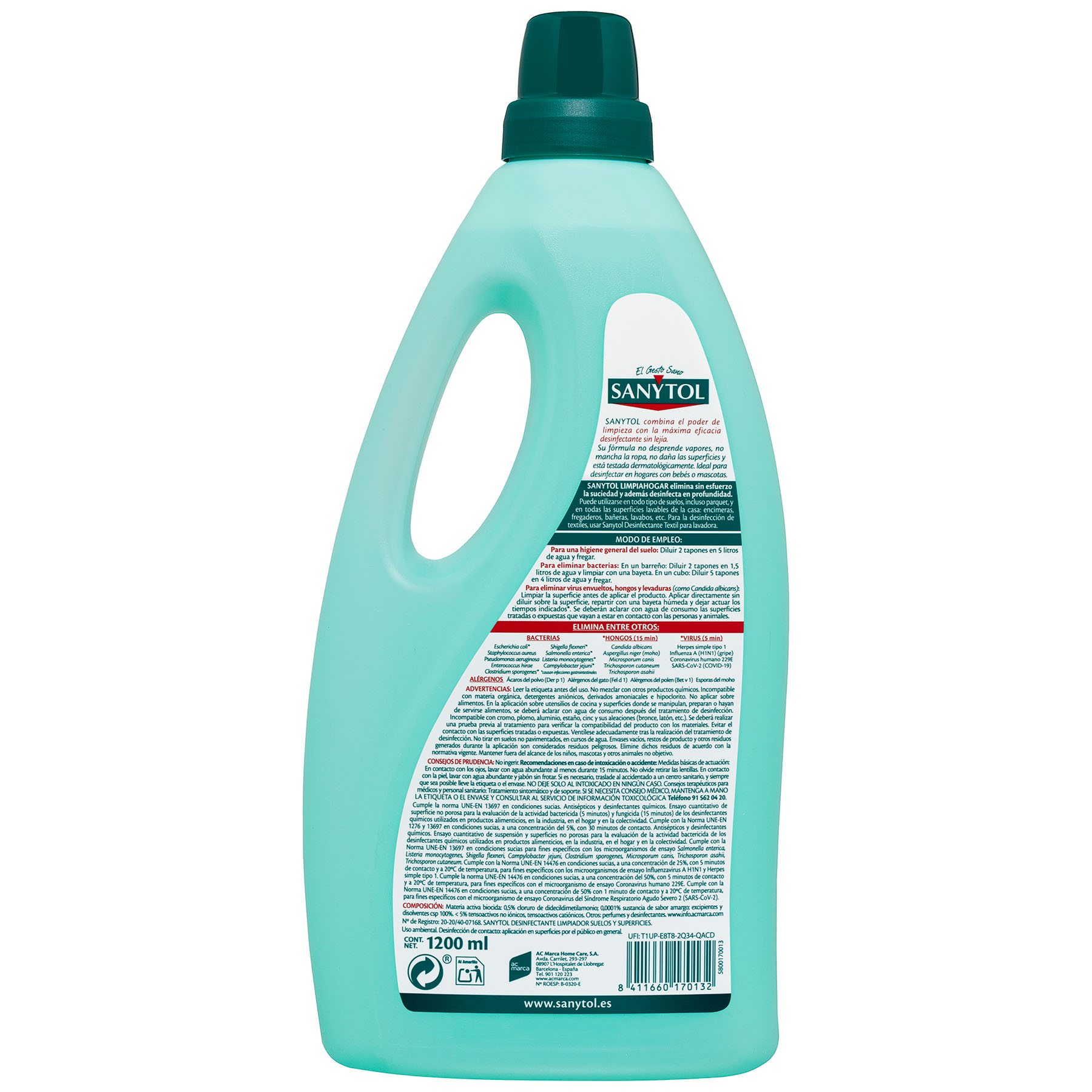 LIMPIADOR MULTIUSO DESINFECTANTE SANYTOL 1200ML