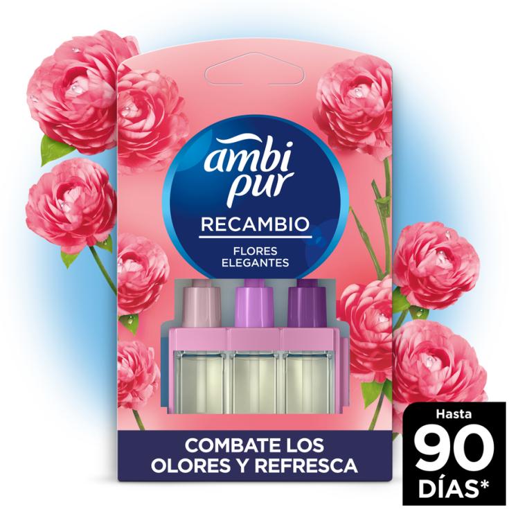 AMBIENTADOR RECAMBIO 3 VOLUTION FLORES ELEGANT AMBIPUR 1U