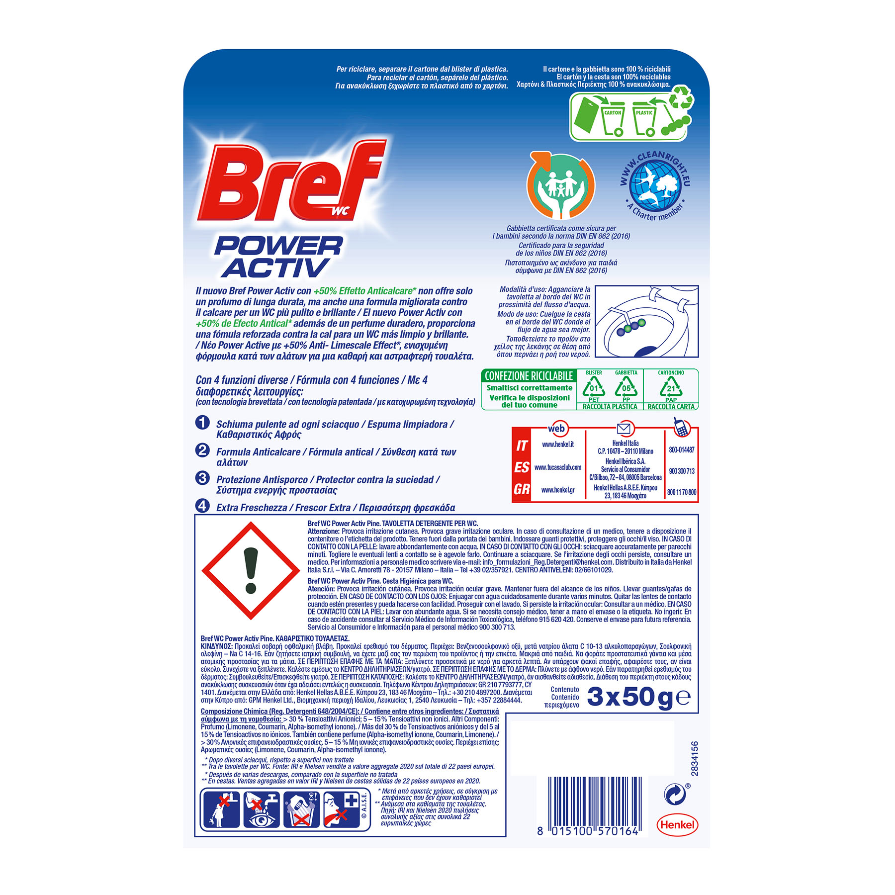 LIMPIADOR WC COLGADOR NATURA BREF 3U