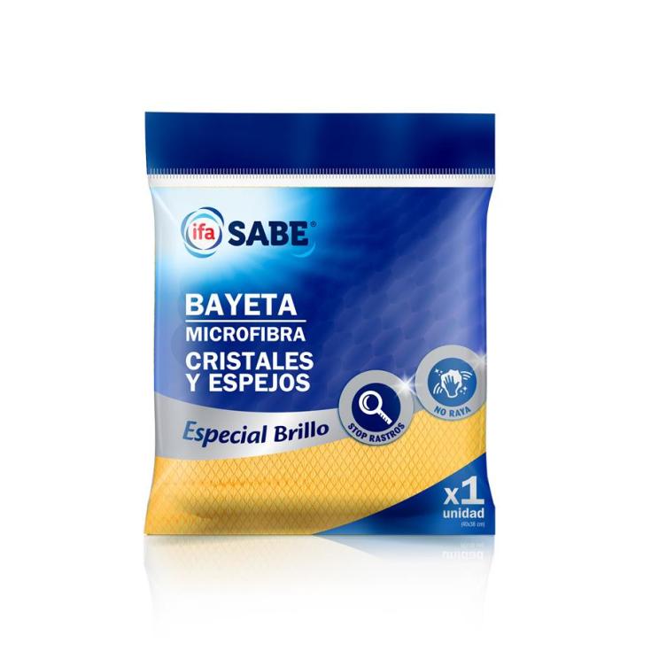 BAYETA MICROFIBRA LIMPIA CRISTALES IFA SABE 1U - LaDespensa