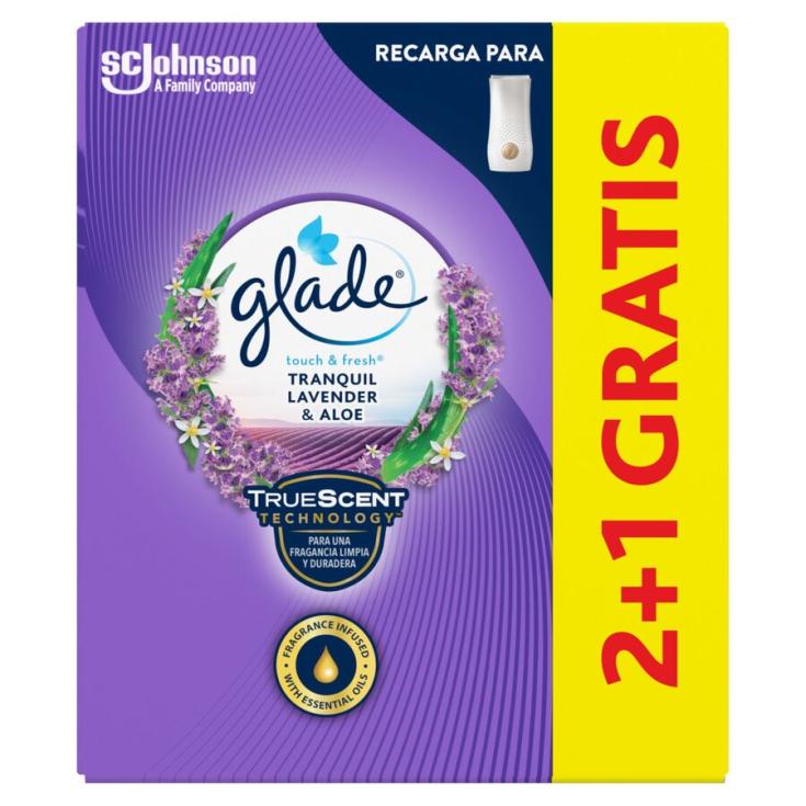 AMBIENTADOR BAÑO LAVANDA UN TOQUE RECAMBIO GLADE BRISE 3UD