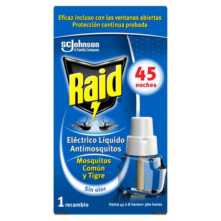 INSECTICIDA RECAMBIO ELÉCTRICO RAID 45D