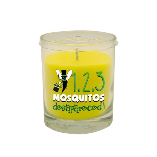 VELA INSECTICIDA PERFUMADA VASO MENSAJE CITRONELA 1U