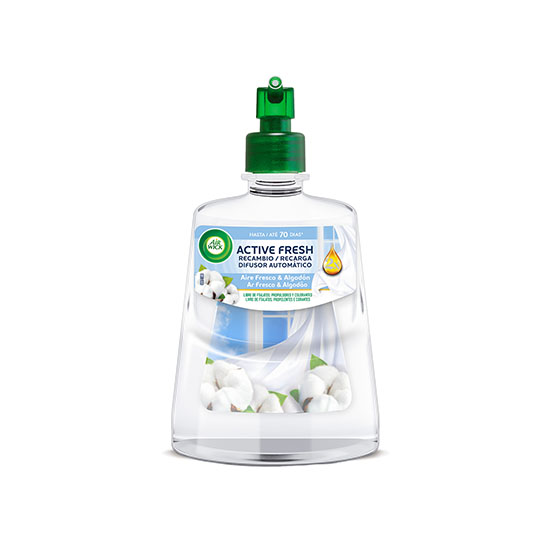 Recambio ambientador aire fresco & algodón Air wick 228ml