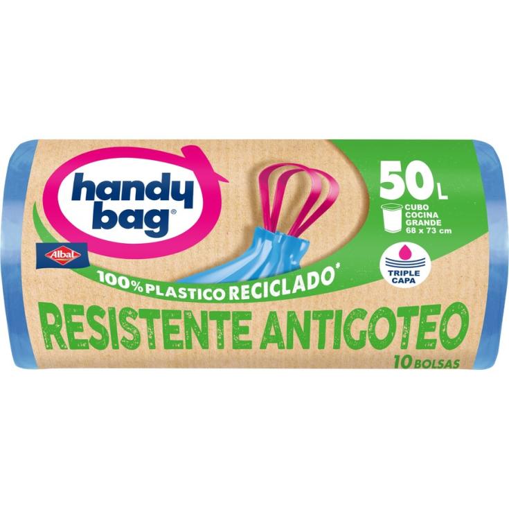 BOLSAS BASURA ANTIGOTEO 50L HANDY BAG 10U