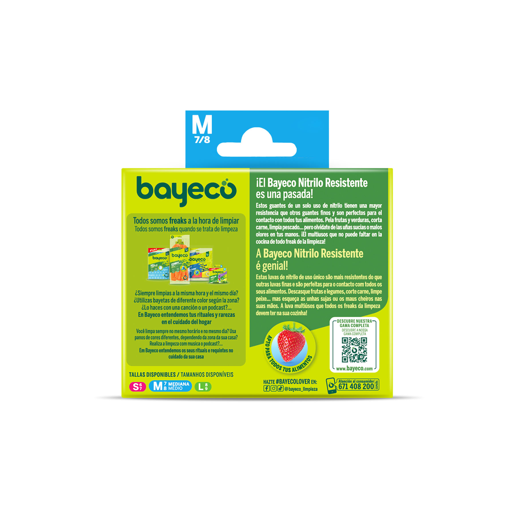 GUANTE NITRILO RESISTENTE MORADO TM BAYECO 20U