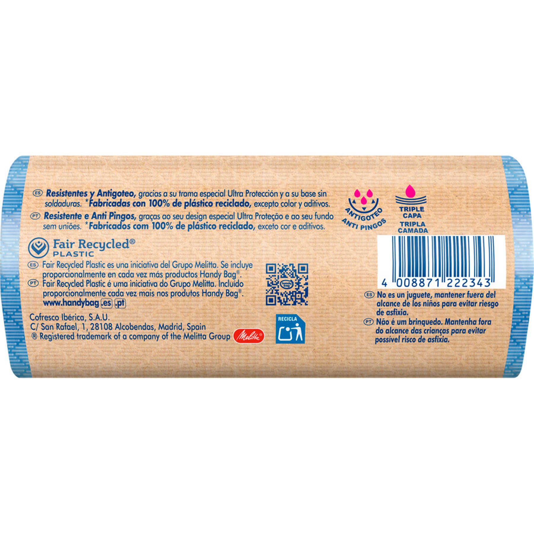 BOLSAS BASURA ANTIGOTEO 50L HANDY BAG 8U