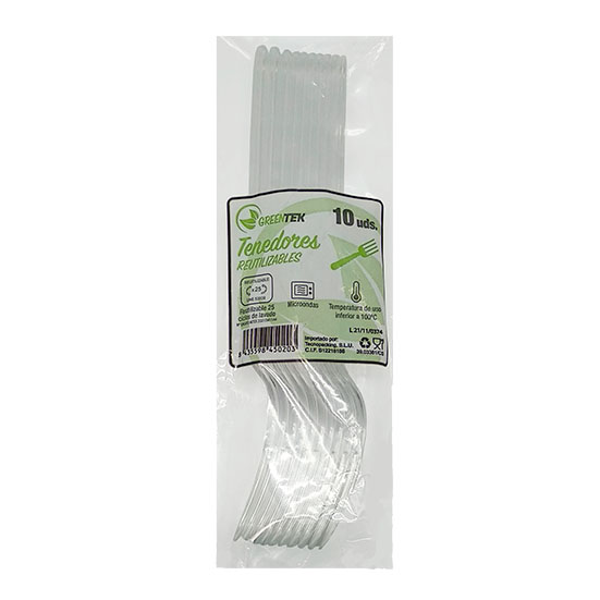 TENEDOR REUTILIZABLE GREEN TEK P10
