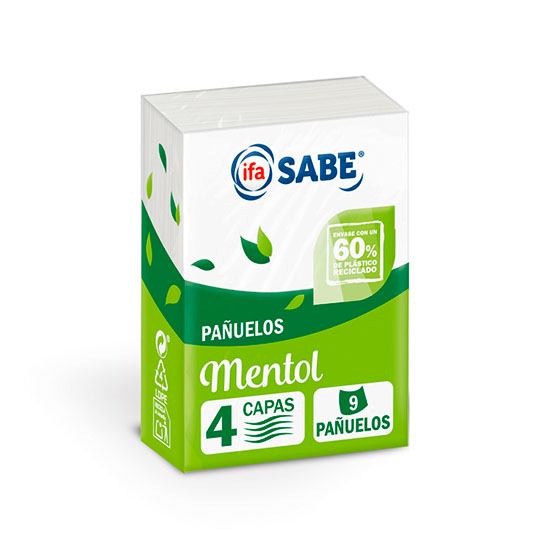 PAÑUELO BOLSILLO MENTOL IFA SABE 10U