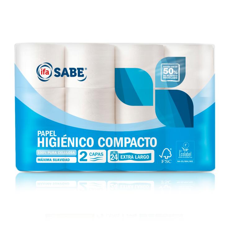 PAPEL HIGIENICO COMPACTO IFA SABE 24ROLLOS