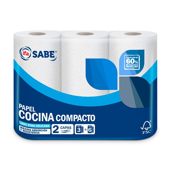 PAPEL COCINA COMPACTO 2 CAPAS IFA SABE 3U